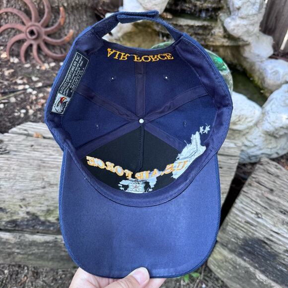 Retired Air Force Baseball Trucker Cap Navy Blue Embroidered - Picture 8 of 10